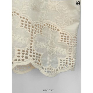 ​HB - Set Bộ Váy Cotton Ren Áo Sát Nách Kèm Chân Váy Dài Đi Biển Dạo Phố S151