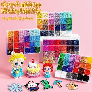 【Hạt Perler 2.6mm】Bộ đồ chơi thủ công DIY cho bé, hạt xếp hình mini kèm full phụ kiện và hộp đựng