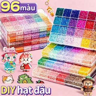【Combo Đầy Đủ Cho Bé】Bộ hạt xếp hình 2.6mm DIY, 14.000 hạt Perler beads kèm bàn ủi và khuôn ghép