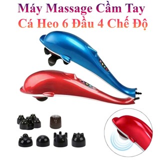 Máy Massage Cầm Tay Hình Dáng Cá Heo Xinh 6 Đầu 4 Chế Độ Alizz Al-14265