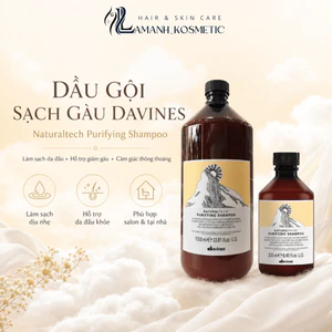 Dầu Gội Davines NaturalTech Purifying Shampoo 250ml/1000ml | Hỗ Trợ Làm Sạch Gàu, Chăm Sóc Da Đầu.