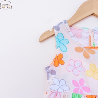 Váy Lanh bé gái, Đầm Lanh bé gái sát nách dáng suông ChuChoaKids [VBC26]