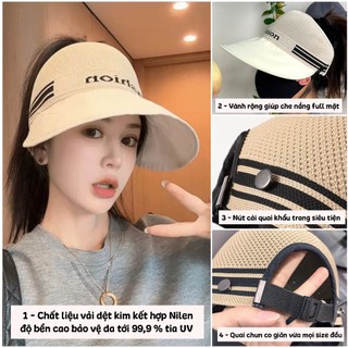 Mũ Chống Nắng Rộng Vành Có Nút Đeo Khẩu Trang Gấp Gọn Tiện Lợi, Mũ Mùa Hè Chống Tia UV Thời Trang Năng Động Trẻ Trung
