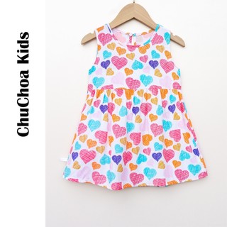 Váy Lanh bé gái, Đầm Lanh bé gái sát nách dáng suông ChuChoaKids [VBC26]