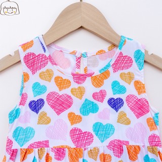 Váy Lanh bé gái, Đầm Lanh bé gái sát nách dáng suông ChuChoaKids [VBC26]