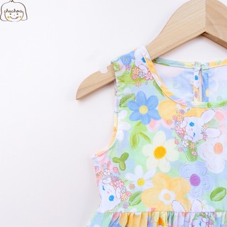 Váy Lanh bé gái, Đầm Lanh bé gái sát nách dáng suông ChuChoaKids [VBC26]