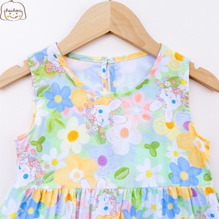 Váy Lanh bé gái, Đầm Lanh bé gái sát nách dáng suông ChuChoaKids [VBC26]