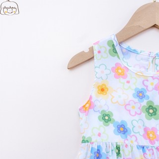 Váy Lanh bé gái, Đầm Lanh bé gái sát nách dáng suông ChuChoaKids [VBC26]