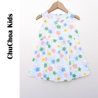 Váy Lanh bé gái, Đầm Lanh bé gái sát nách dáng suông ChuChoaKids [VBC26]