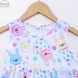 Váy Lanh bé gái, Đầm Lanh bé gái sát nách dáng suông ChuChoaKids [VBC26]