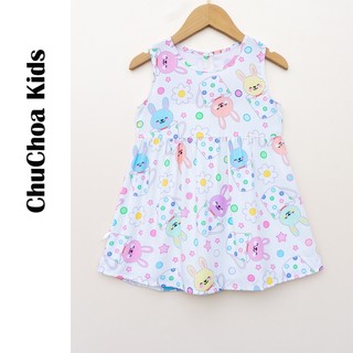 Váy Lanh bé gái, Đầm Lanh bé gái sát nách dáng suông ChuChoaKids [VBC26]