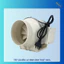 Quạt thông gió hút mùi cấp khí tươi HF 125 40W tặng kèm 2m ống bạc + 1 đai siết