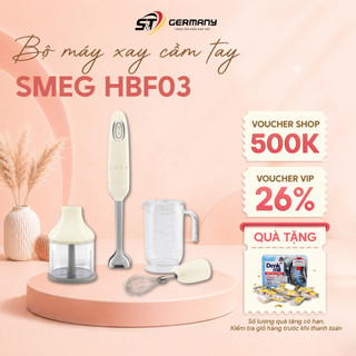 HCM Bộ máy xay cầm tay SMEG HBF03 công suất 700W mạnh mẽ, lưỡi dao sắc bén thép không gỉ giúp xay mịn và đều GermanySnT