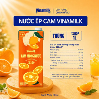 Nước Ép Cam Vinamilk Cam Mọng Nước 1L - Thùng 12 Hộp