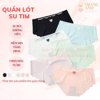 Quần Lót Su Tim Nữ Cạp Thấp Đúc Su Đúc Không Viền Đáy 2 Lớp Kháng Khuẩn Co Giãn Mỏng Nhẹ ST