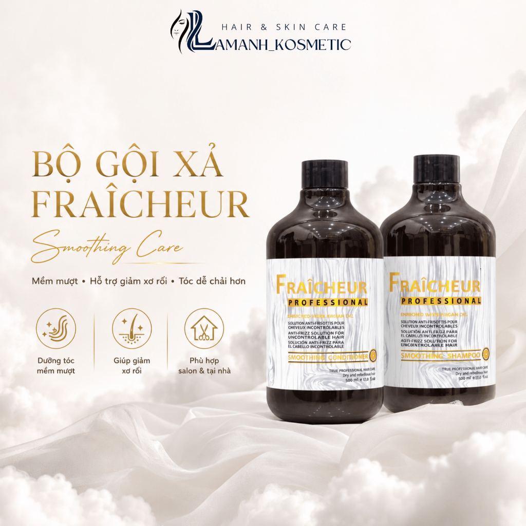 Cặp Dầu Gội Xả Fraicheur Professional 500ml/1000ml | Dưỡng Tóc Mềm Mượt, Giảm Khô Xơ, Dễ Chải.