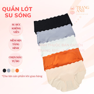 Quần Lót Nữ Su Sóng Viền Gợn Sóng Cắt Laser Tàng Hình Không Đường May Siêu Mỏng Nhẹ Không Lộ Viền SS