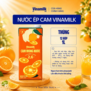 Nước Ép Cam Vinamilk Cam Mọng Nước 1L - Thùng 12 Hộp