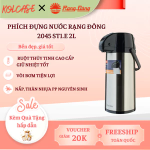 Phích Đựng Nước Rạng Đông 2045 ST1.E 2L – Vòi Bơm Tiện Lợi, Ruột Thủy Tinh Cao Cấp Giữ Nhiệt Tốt