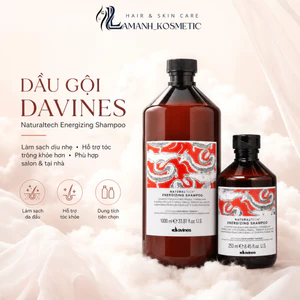 Dầu Gội Davines NaturalTech Energizing Shampoo 250ml/1000ml | Chăm Sóc Tóc Yếu, Hỗ Trợ Giảm Gãy Rụng.