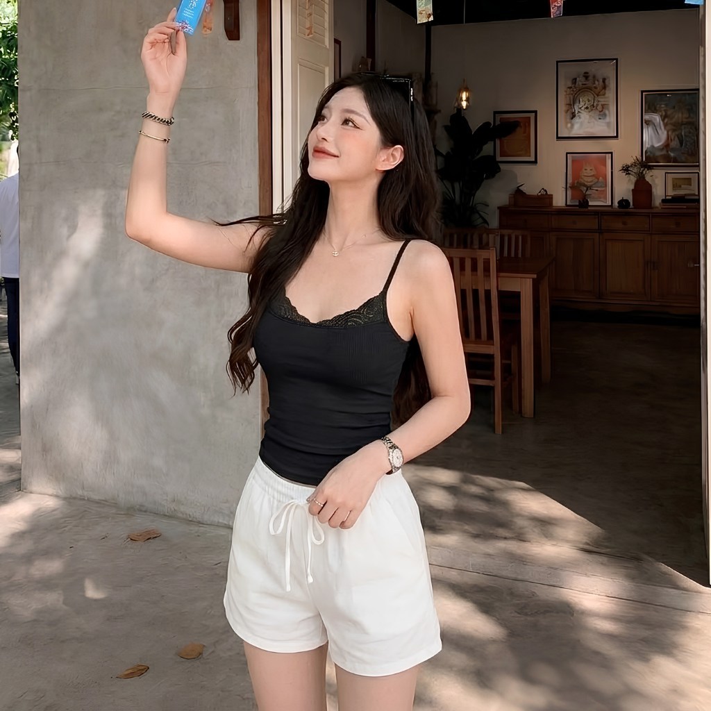 [Mở Bán] Áo Thun Nữ Hai Dây Ren Ngực Dáng Dài Thun Borip Lụa DD23 2d Mềm Mịn Ôm Body Co Giãn Minh Khuê Boutique