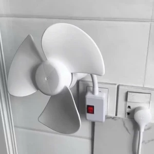 Quạt Mini Treo trong nhà, Nhà Vệ Sinh Xoay 360 Độ, Quạt Treo Tường Nhà Bếp Nhà Tắm, Quạt Cắm Điện Để Bàn Tiện Lợi