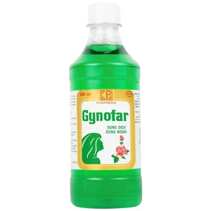 Dung dịch vệ sinh dùng ngoài gynofar 500ml. dừng trong trường hợp nấm ngứa viêm nhiễm phụ khoa âm đạo, tắm gội nấm da