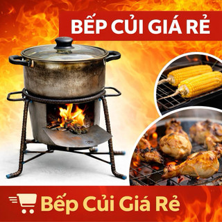 Bếp Kiềng 3 Chân Củi Mini S30 Chống Đen Nồi Khung Thép Chắc Chắn Tiết Kiệm - Thép Không Gỉ - Lò Nấu Nhanh - Tiện Lợi
