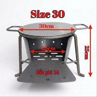Bếp Kiềng 3 Chân Củi Mini S30 Chống Đen Nồi Khung Thép Chắc Chắn Tiết Kiệm - Thép Không Gỉ - Lò Nấu Nhanh - Tiện Lợi
