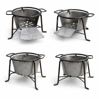 Bếp Kiềng 3 Chân Củi Mini S30 Chống Đen Nồi Khung Thép Chắc Chắn Tiết Kiệm - Thép Không Gỉ - Lò Nấu Nhanh - Tiện Lợi