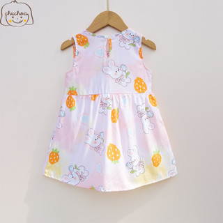 Váy Lanh bé gái, Đầm Lanh bé gái sát nách dáng suông ChuChoaKids [VBC26]