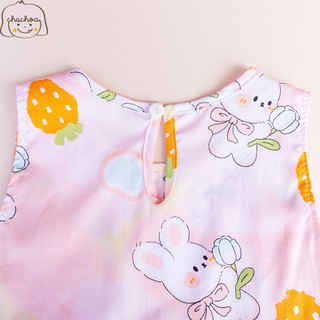 Váy Lanh bé gái, Đầm Lanh bé gái sát nách dáng suông ChuChoaKids [VBC26]