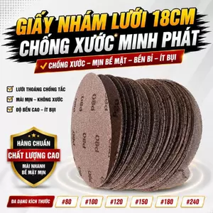 🌀 Nhám Lưới 18cm Chống Bụi Hiệu Quả – Độ Bền Cao – Tương Thích Máy Chà Nhám
