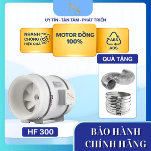 Quạt thông gió hút mùi cấp khí tươi HF 300 320W hút cực mạnh