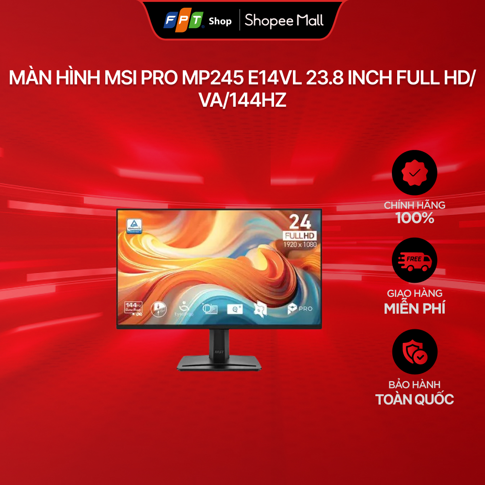 Màn hình MSI Pro MP245 E14VL 23.8 inch Full HD/VA/144Hz | BigBuy360 - bigbuy360.vn