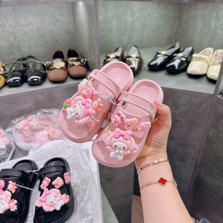 FORM TO Dép Quai Hậu Siêu Nhẹ Eva Đi Được 2 Kiểu Charm Melody nổi cực xinh K211