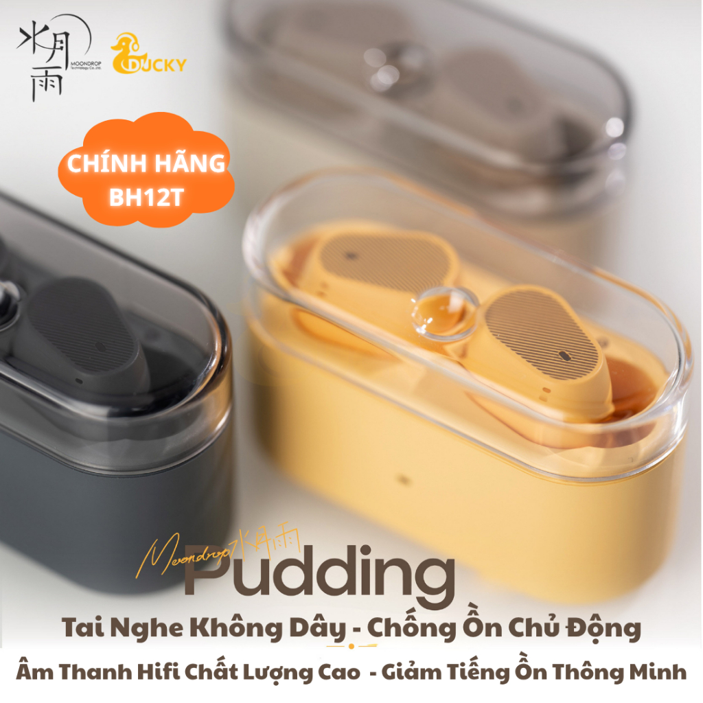 Moondrop Pudding - Tai Nghe Bluetooth Dễ Thương , Bluetooth 6.0, Chống Ồn ANC, Gaming Mode, BH12T | BigBuy360 - bigbuy360.vn