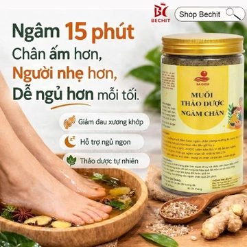 Muối Ngâm Chân Thảo Dược Hỗ Trợ Ngủ Ngon, Giảm Đau Xương Khớp - Ngâm Chân Cho Người Già Và Bà Bầu