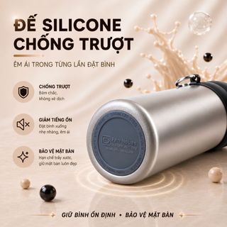 Bình nước giữ nhiệt Milky Tea Inox 316L phủ sứ 700ml, Ly giữ nhiệt Fan House ống hút trà sữa