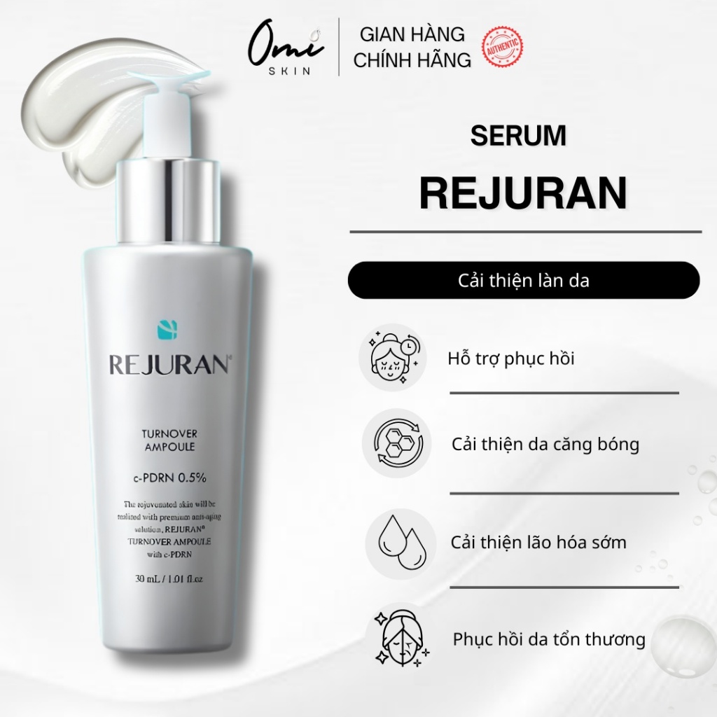 Tinh Chất DOT c-PDRN Hỗ Trợ Phục Hồi, Giúp Căng Bóng Cải Thiện Lão Hóa Sớm Rejuran Turnover Ampoule