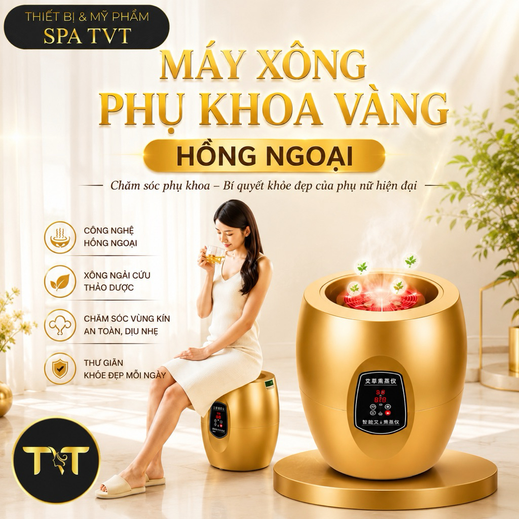 MÁY XÔNG PHỤ KHOA VÀNG TVT, XÔNG KHÔ NGẢI CỨU DƯỠNG SINH, THƯ GIÃN CƠ THỂ, CHĂM SÓC SỨC KHỎE PHỤ NỮ