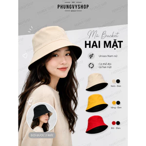 Mũ nón bucbet TRƠN 2 mặt- nón tai bèo vành