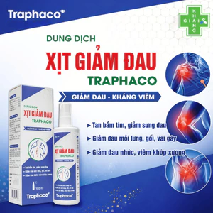 Tạm biệt cơn đau nhức gây phiền toái khó chịu cùng xịt giảm đau ấm nóng dễ chịu Traphaco (Chai 100ml)