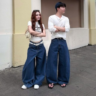 Quần Jeans Dài SSSA Ống Cong Basic Balloon Jeans Unisex Nam Nữ | SSSTORE.Aesthetic