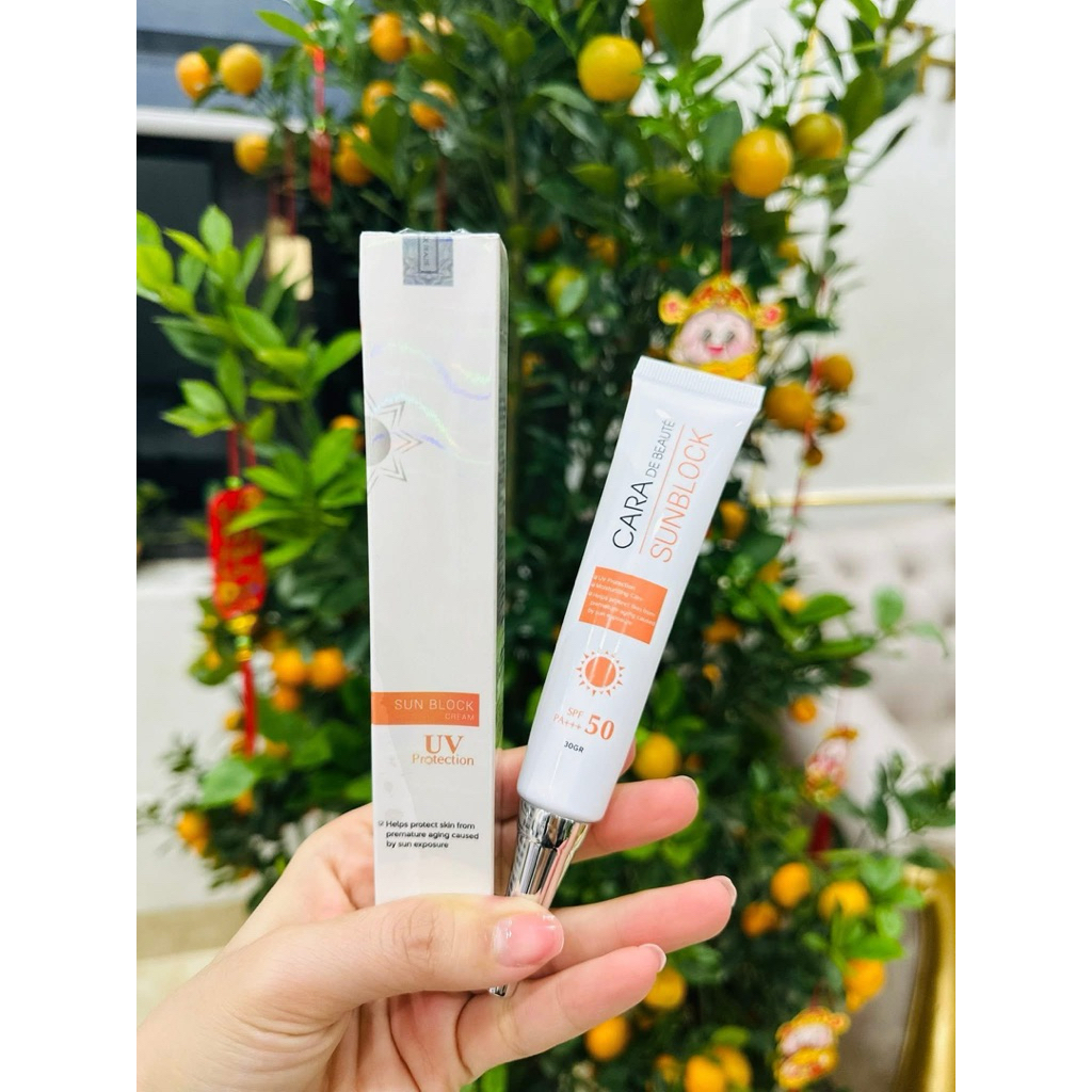 KEM CHỐNG NẮNG CARA (KARA) DE BEAUTE 30ML – CĂNG BÓNG DA, NÂNG TONE TỰ NHIÊN, KIỀM DẦU