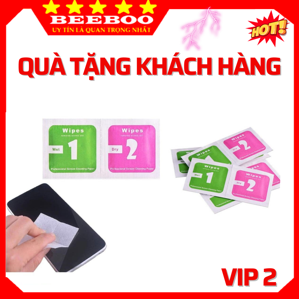 [QUÀ TẶNG GIẤY LAU 2] Khăn lau 1 và 2 mếng lau vệ sinh màn hình điện thoại