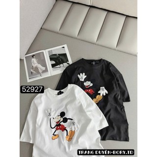 Áo Thun Nữ Mickey Họa Tiết Form Rộng Ngắn Tay QCCC Cao Cấp