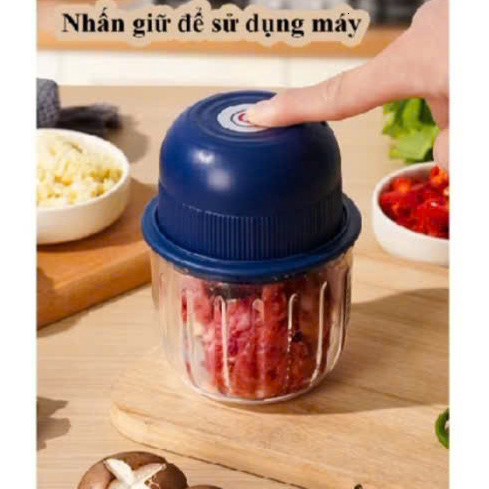 Máy say tỏi ớt mini bằng thủy tinh cao cấp,lưới thép không gỉ pm