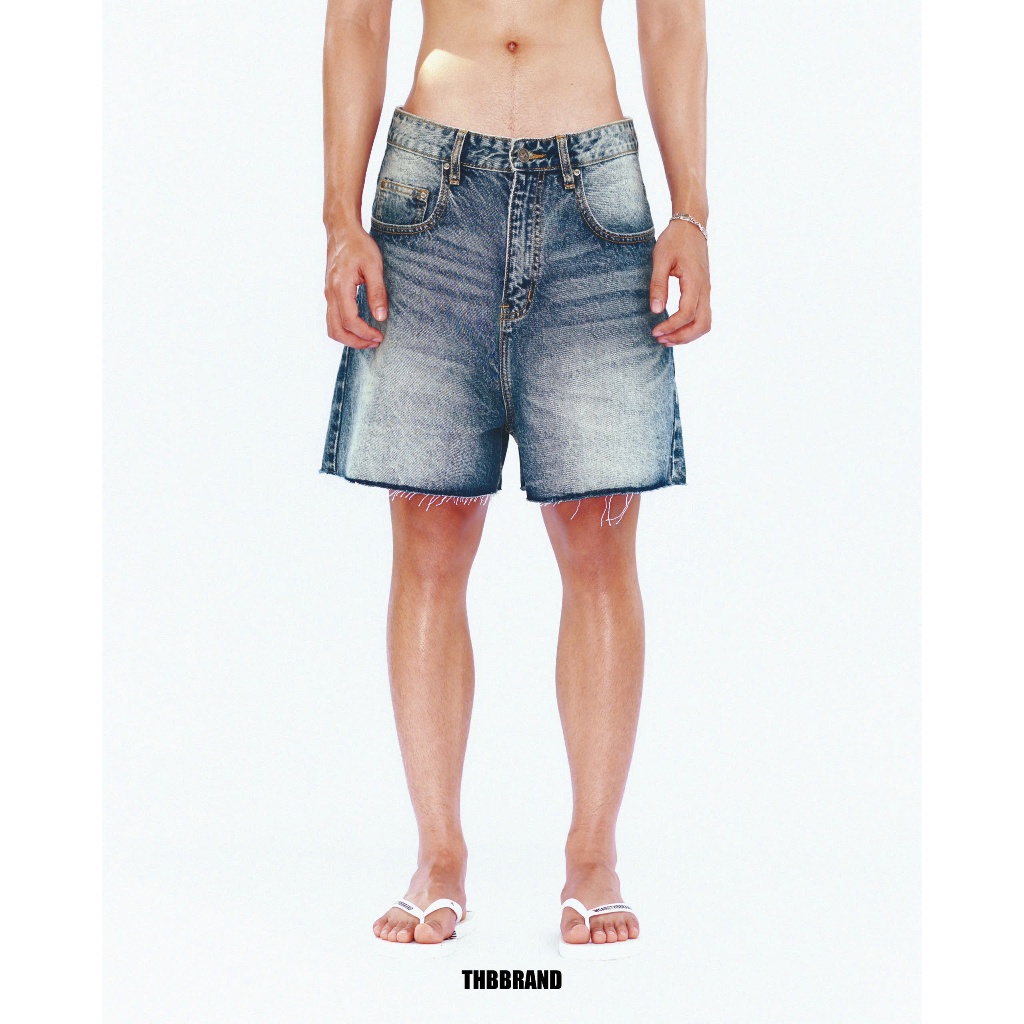 Quần short jeans “THBB CORE JEANS SHORT” - [form trên gối, BLUE] / THBBRAND | BigBuy360 - bigbuy360.vn