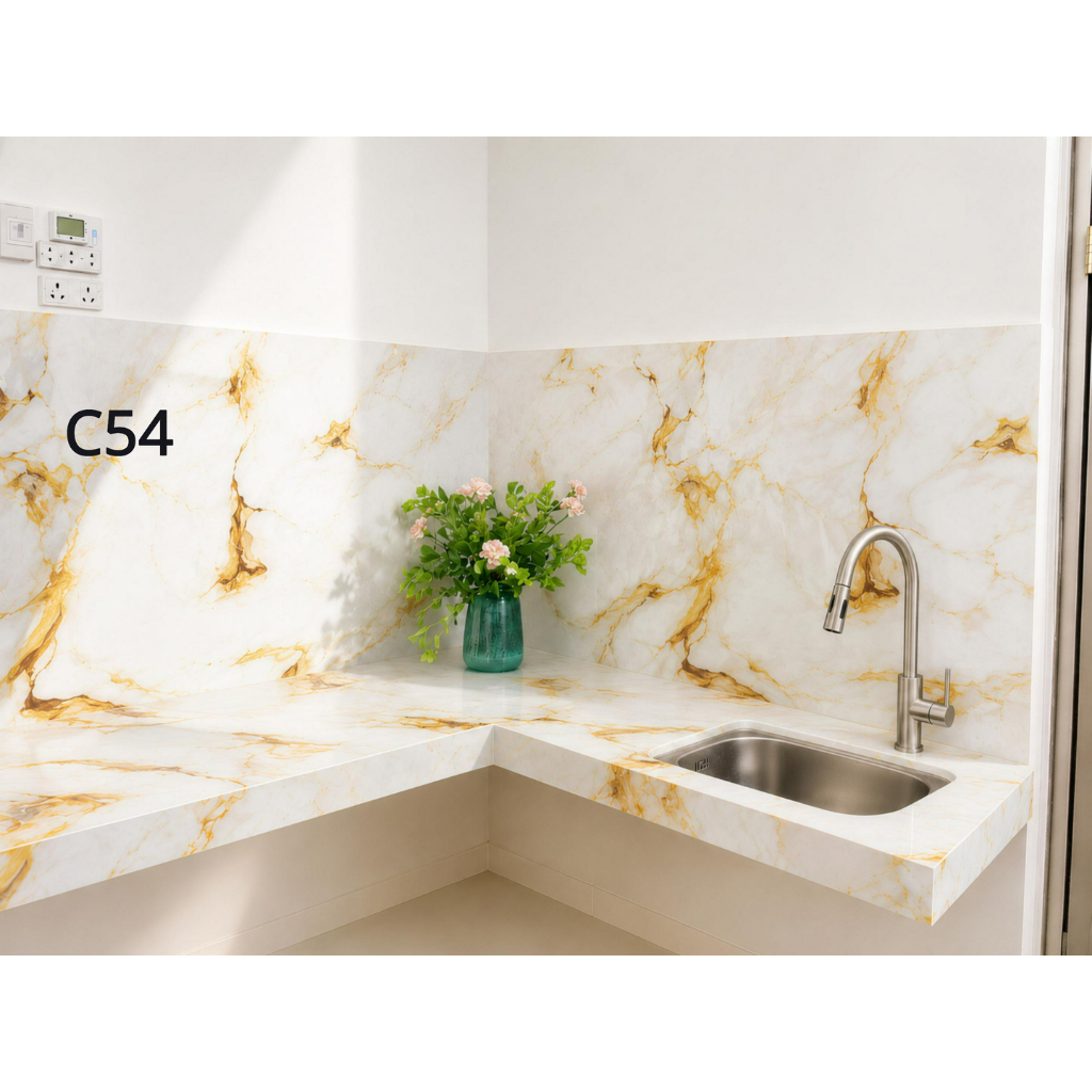 Giấy dán bếp 60*3m - sẳn keo - chống thấm - dễ thi công - tráng nhôm